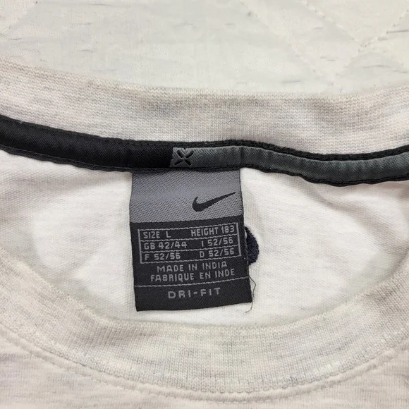 Nike TRAINING‎ 24/7/365 off white Dri Fit Tank Top mens L Vintage - Picture 4 of 5